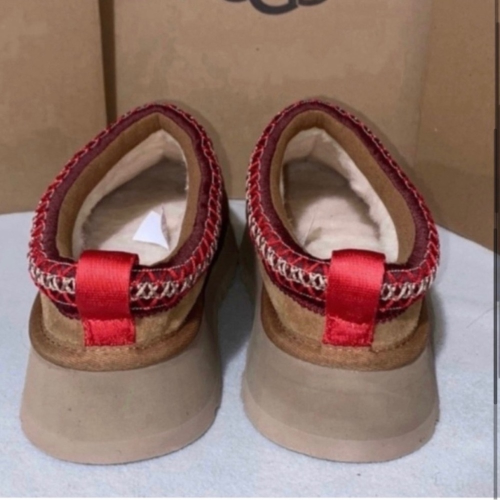 UGG Tan and Red Women's Shoes - Picture 3 of 4